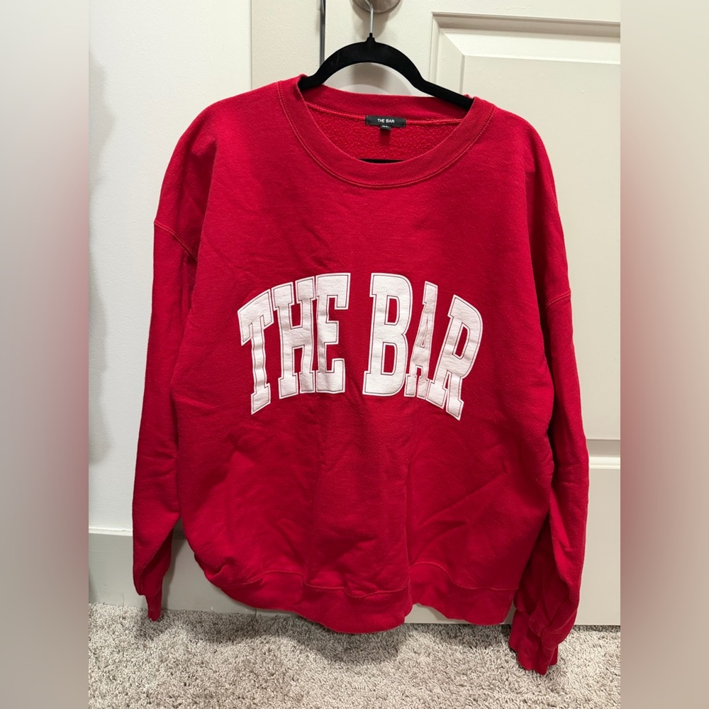 The Bar X-Large Red Sweatshirt. ❤️⚡️